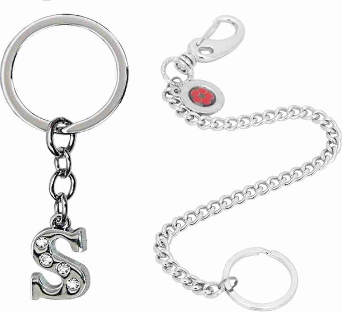 Newview Alphabet A Letter & Chain Challa Locking Key Chain Key