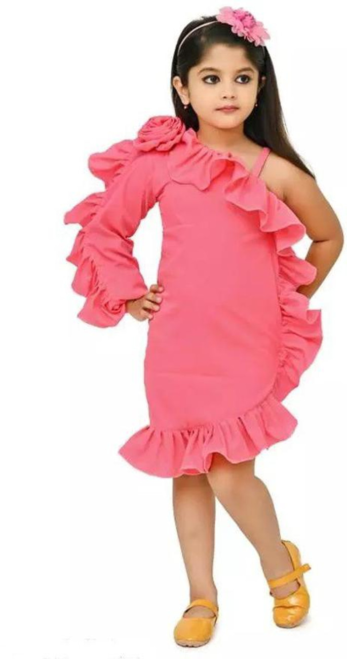 Born Wear Girls Midi Knee Length Party Dress Price in India Buy