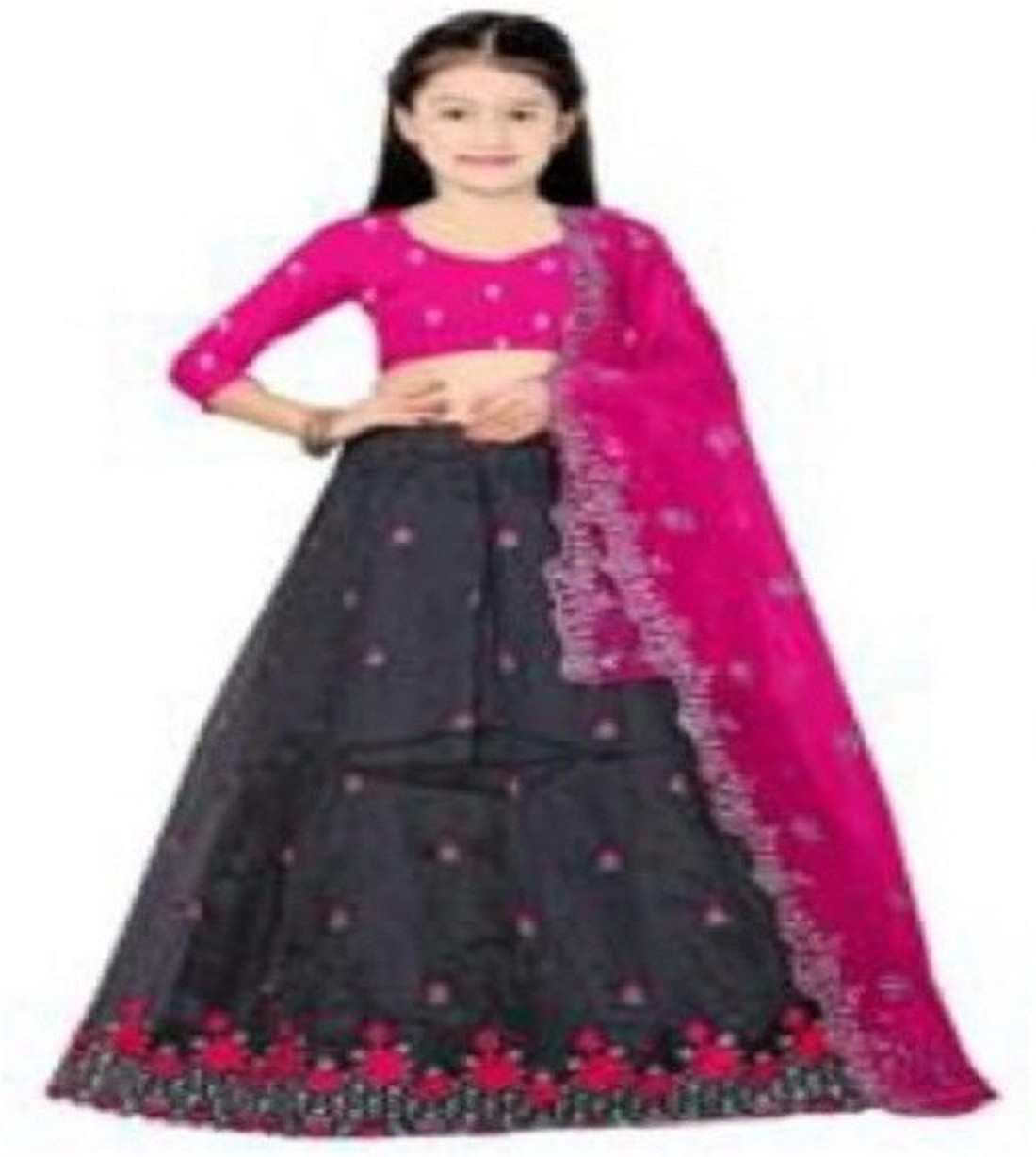 Clothes Shop Girls Lehenga Choli Ethnic Wear Embroidered Ghagra, Choli,  Dupatta Set Price in India - Buy Clothes Shop Girls Lehenga Choli Ethnic  Wear Embroidered Ghagra, Choli, Dupatta Set online at