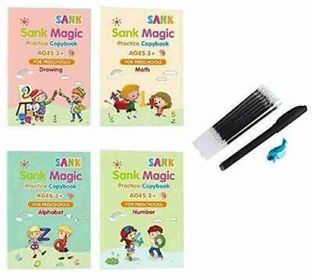 Basha mall Sank Magic Practice Copybook (4 Books,10 Refill) Price in India  - Buy Basha mall Sank Magic Practice Copybook (4 Books,10 Refill) online at  Flipkart.com