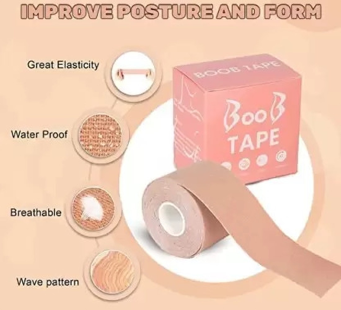 Boob Tape Bra Tape For Large Breast with Highlighter Reusable Lingerie  Fashion Tape
