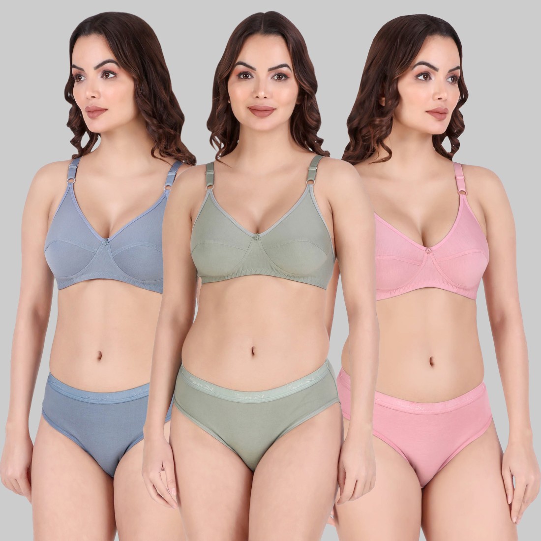 Beautiful Cotton Blend Bra & Panty Set, पैंटी सेट - Mila