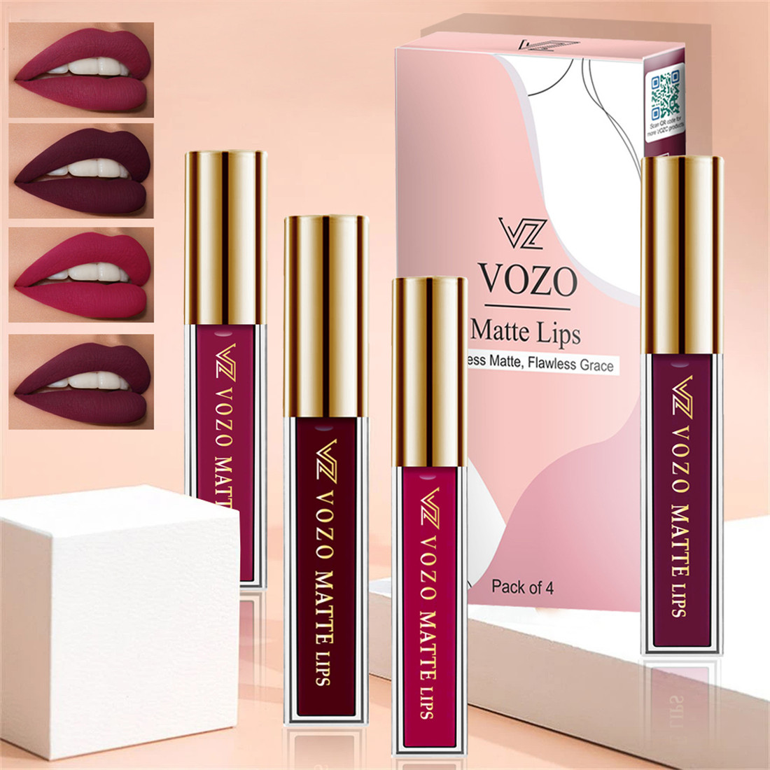 VOZO Timeless Elegance Matte Liquid Lipstick Classic Shades for