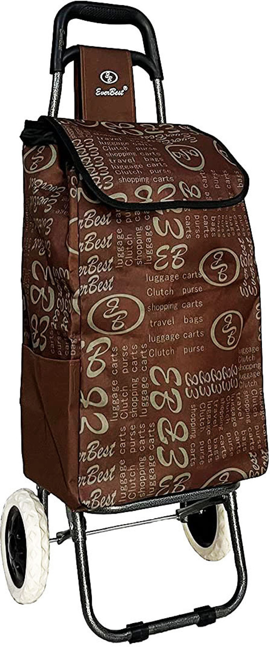 EverBest Shopping Trolley Bag Chocolate Brown Luggage Trolley Price in India Buy EverBest Shopping Trolley Bag Chocolate Brown Luggage Trolley online at Flipkart