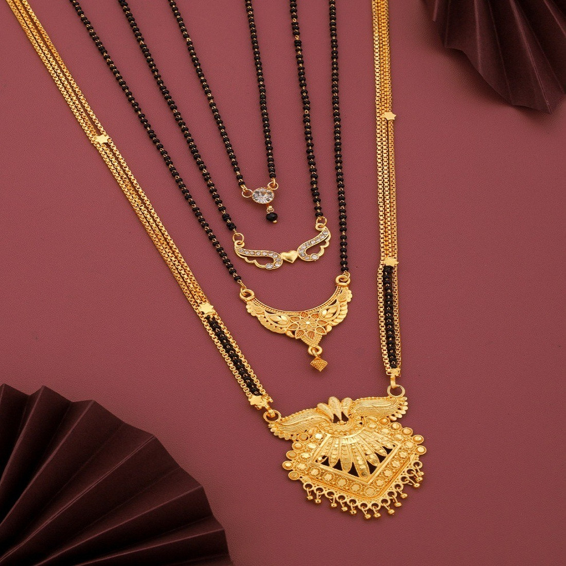 Shree hari on sale gold plated mangalsutra