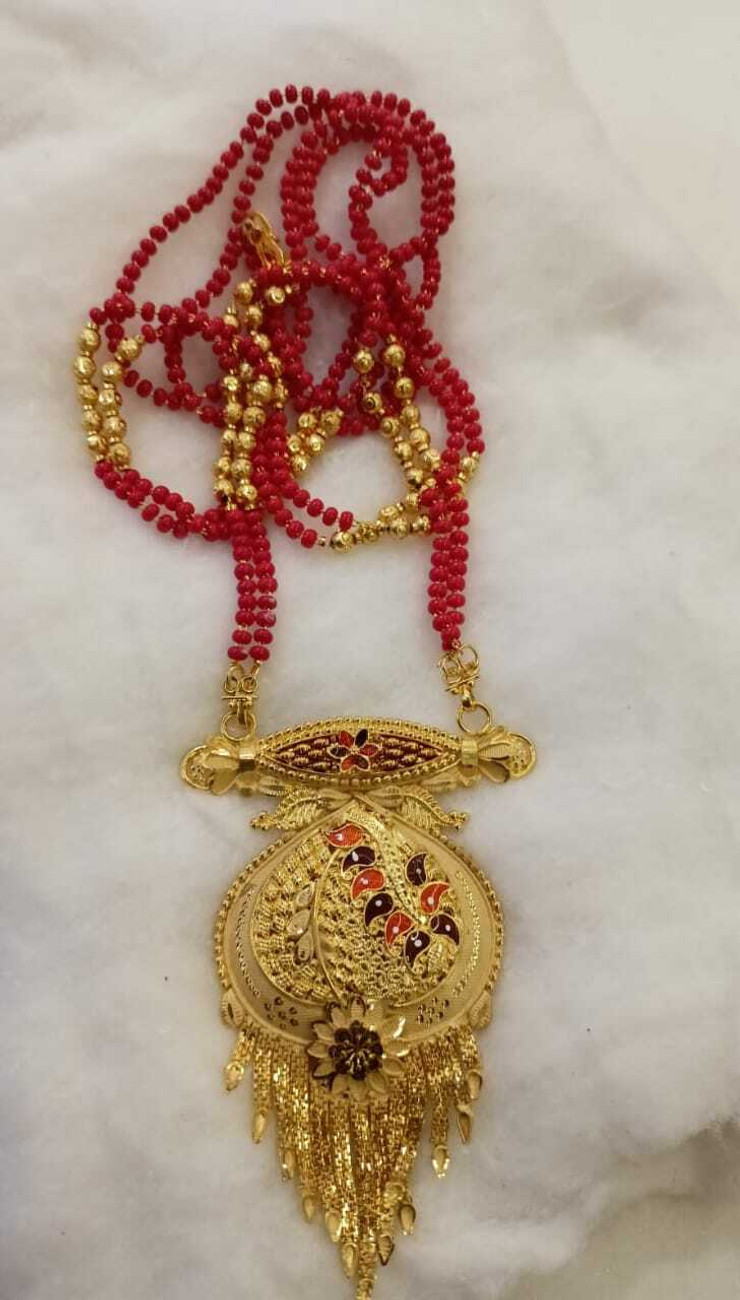 New Raj fancy stors one gram gold pandal mangalsutra sat Copper