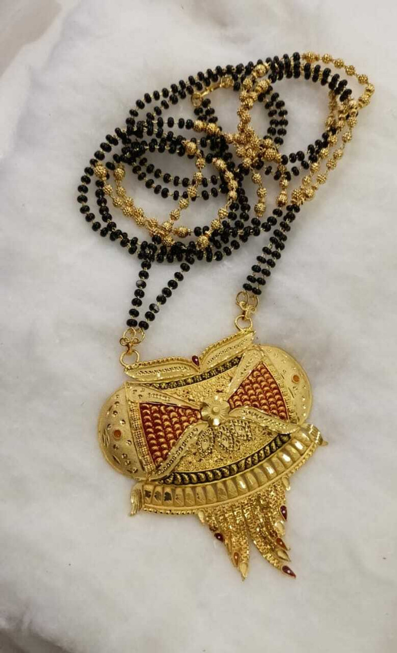New Raj fancy stors one gram gold pandal mangalsutra sat Copper