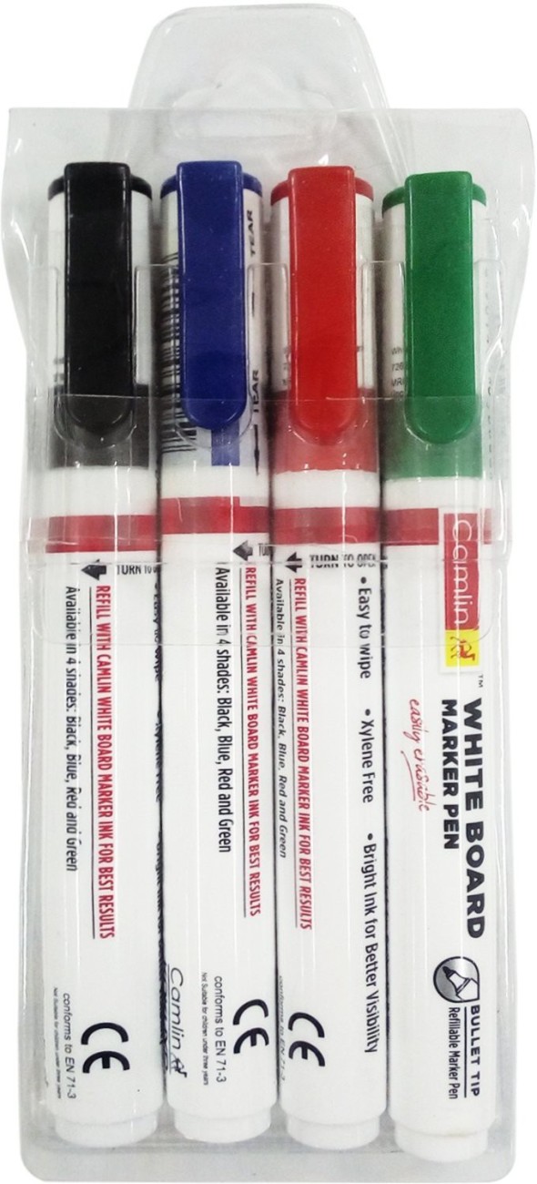 Buy Camlin Bold-E Whiteboard Markers Carton of 10 markers in Black shade