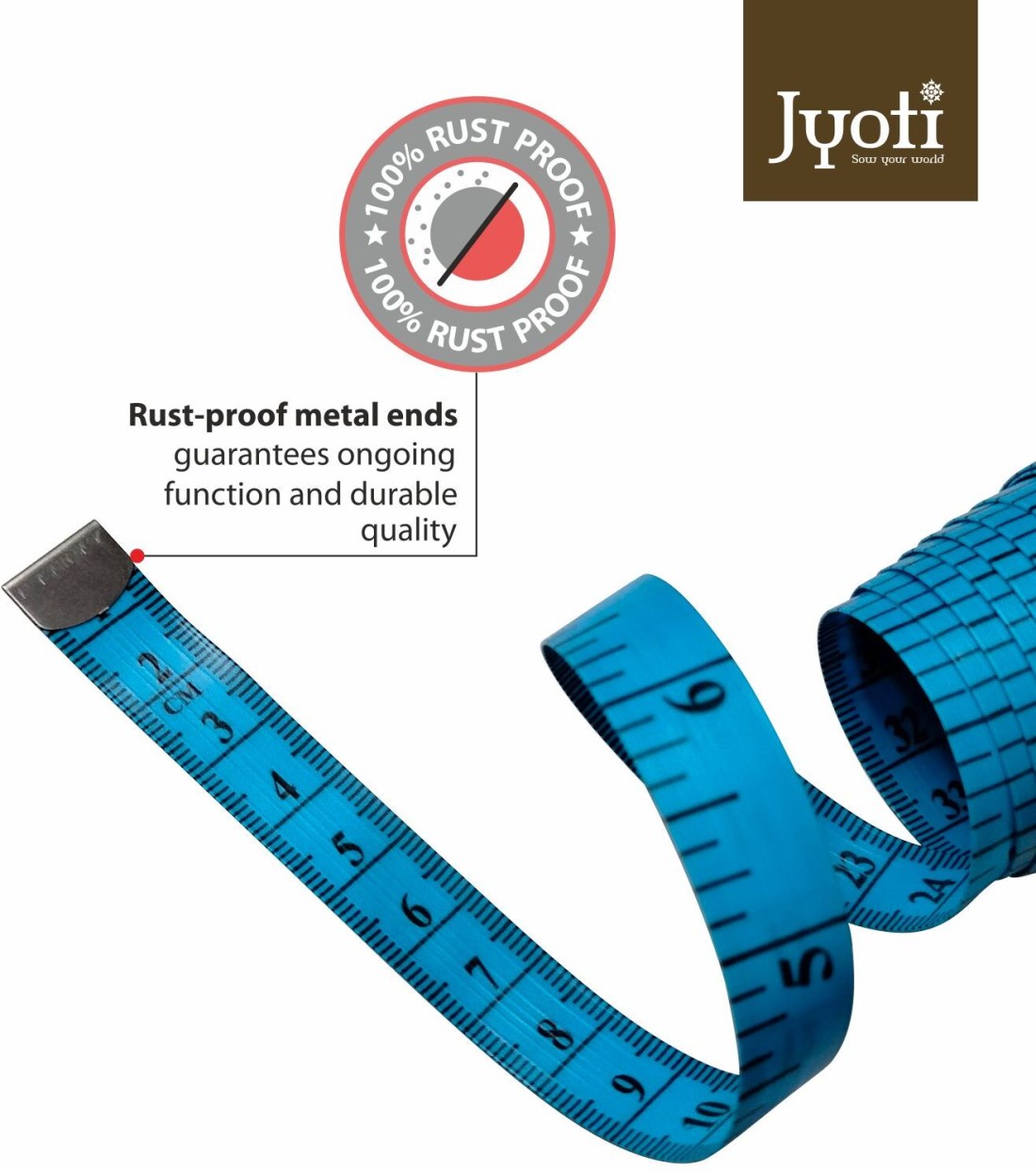 PVC Jyoti Tape Measure ( 13mm CARD), 150 cm, Size: 13 Mmx150 cm