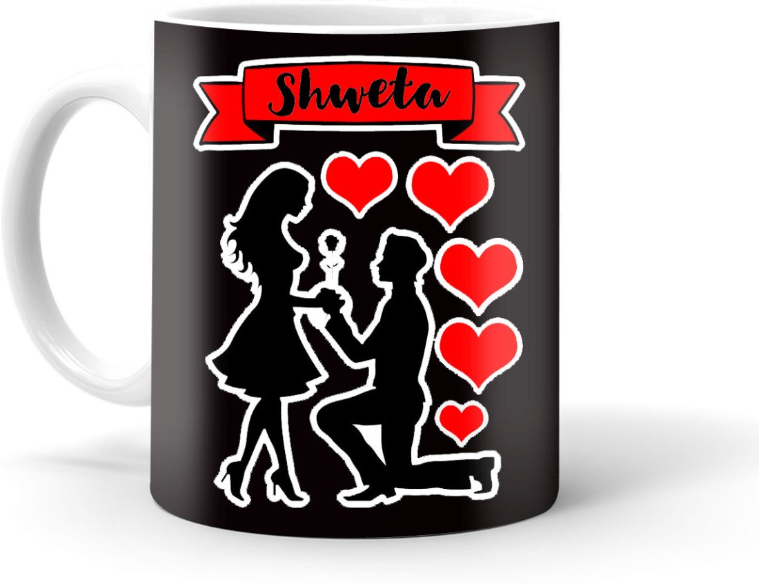 JKmaa Shweta Printed Ceramic Coffee Cup Gifts for Friend.b36