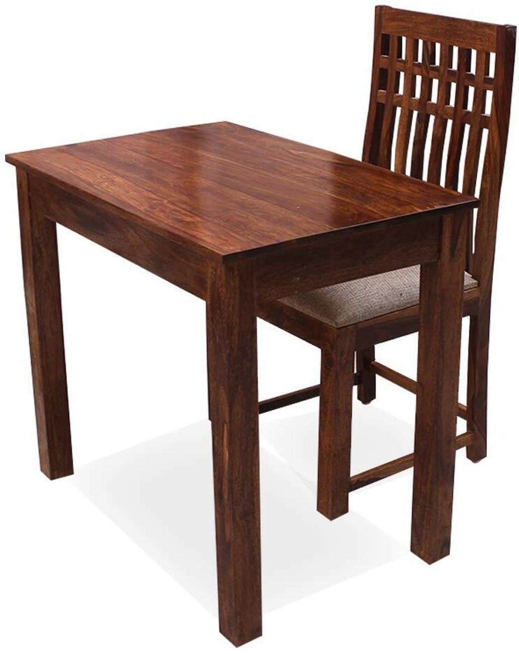 KININA Solid Wood Study Table with Single Drawer Stripless Chair