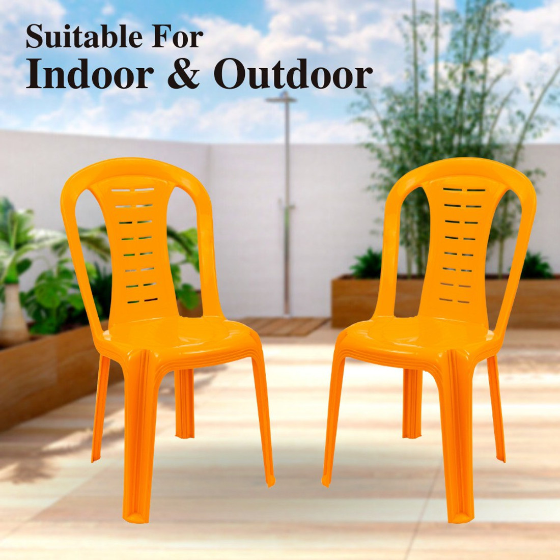 Plastic chairs sales without arms
