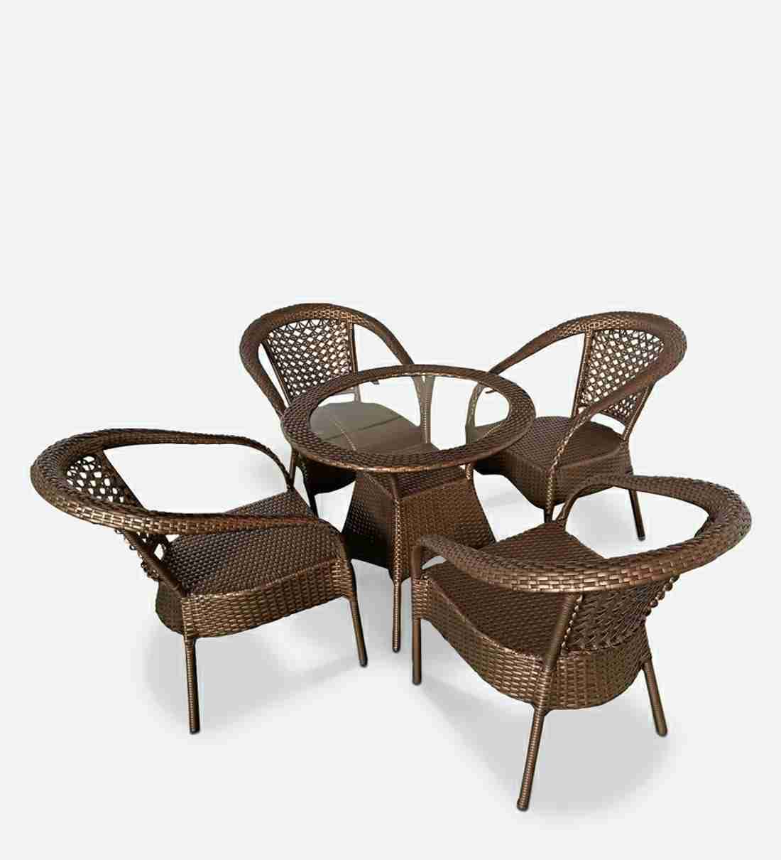 Flipkart Perfect Homes Studio Natural Fiber Table Chair Set