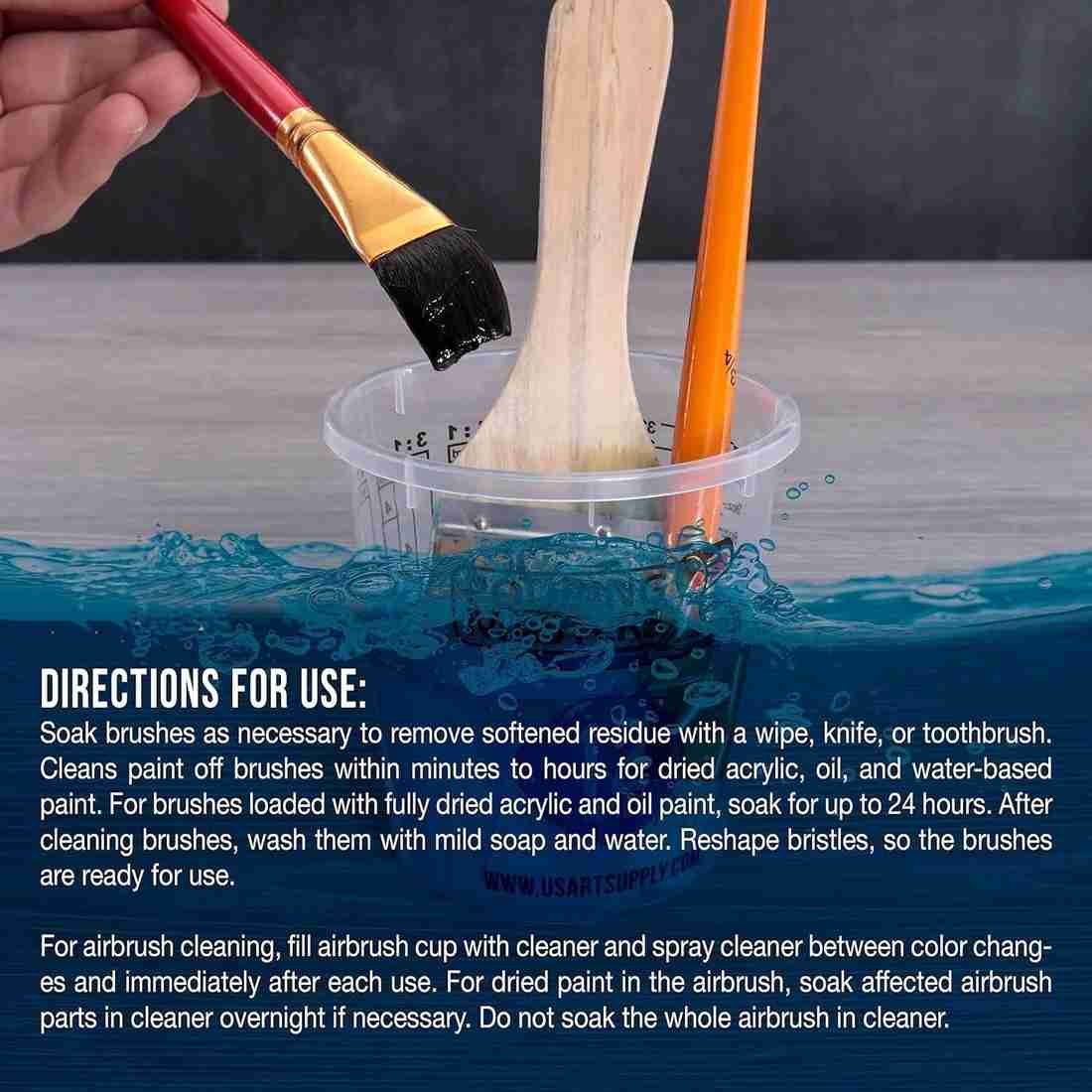 Oil paint remover from brush store