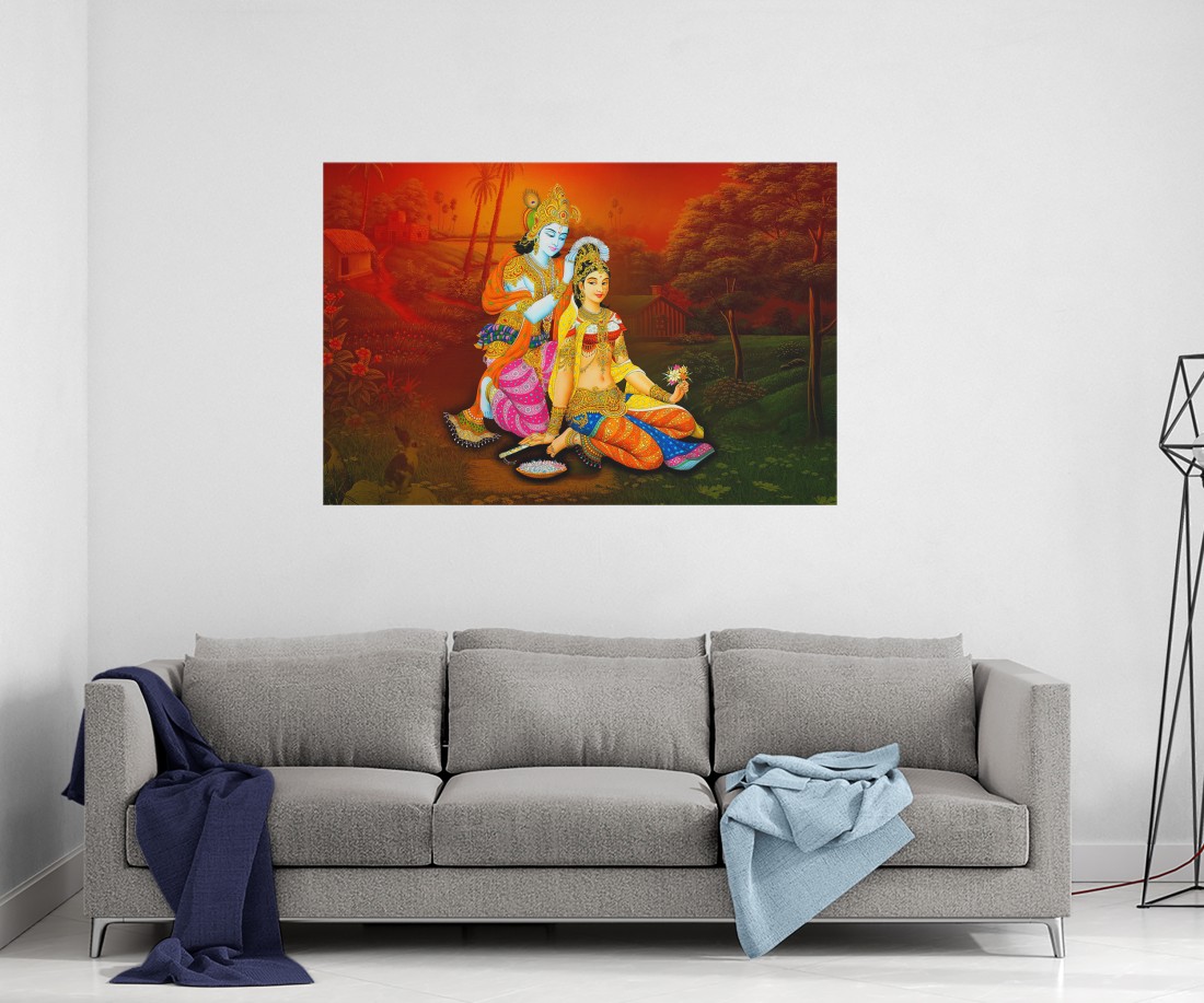 GIFTMASTER Divine Love: Radhe Krishna picture Painting frame wall decor  Canvas 20 inch x 30 inch Painting Price in India - Buy GIFTMASTER Divine  Love: Radhe Krishna picture Painting frame wall decor