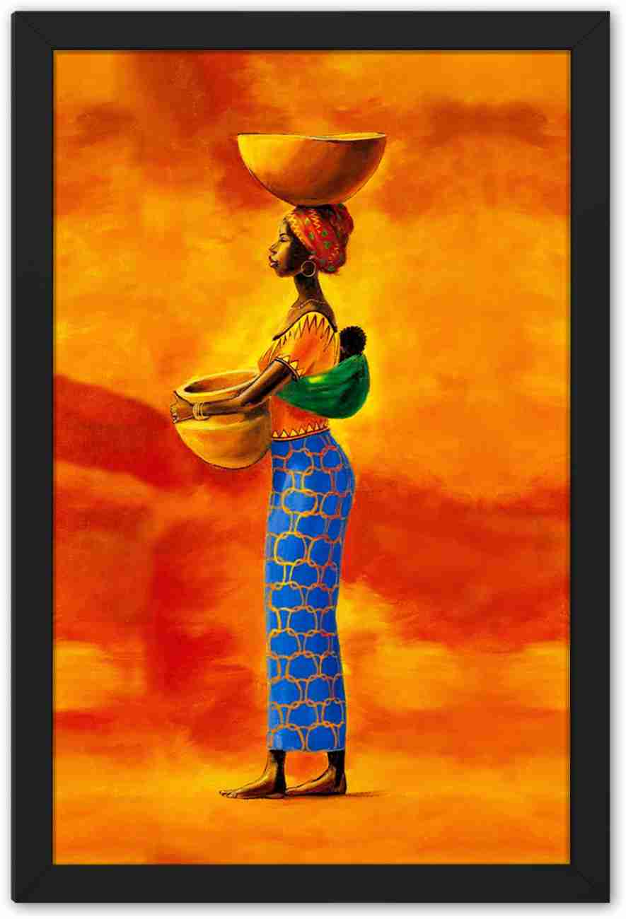 Ritwika's Modern Art Tribal Village Lady, Women Multicolored Wall Art  Painting Digital Reprint 13.5 inch x 9.5 inch Painting Price in India - Buy  Ritwika's Modern Art Tribal Village Lady