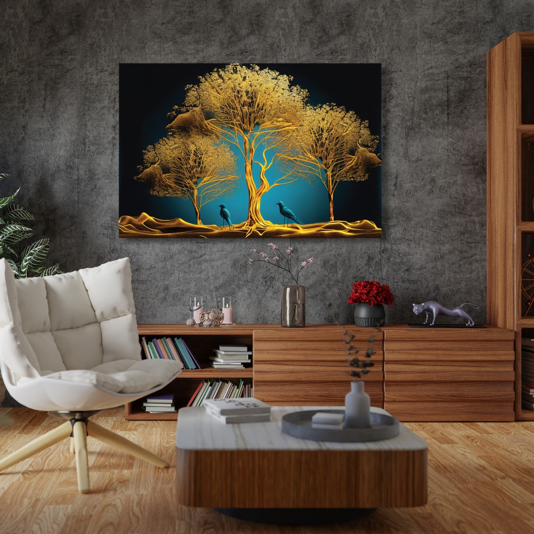 Floral Canvas Painting - Vibrant Large Canvas Art for Wall Decor