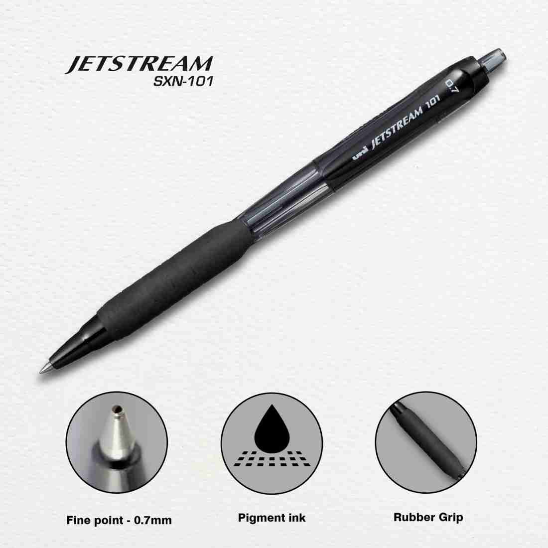 Uni-Ball Jetstream RT Roller Ball Retractable Waterproof Pen Blue Ink Fine