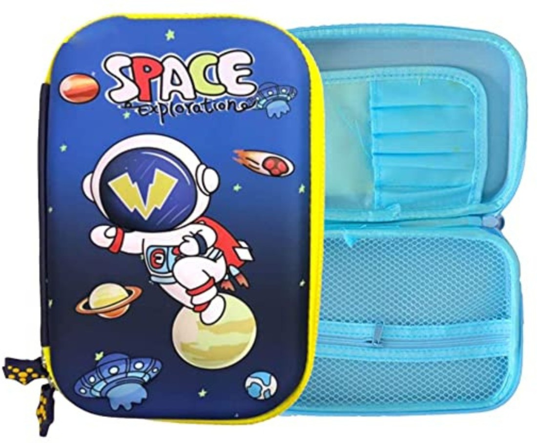 Taufa Villa Astronaut Space Pencil Box Geometry Box Pencil  Case Pencil Pouch for boys Girls & Kids Art EVA Pencil Box 