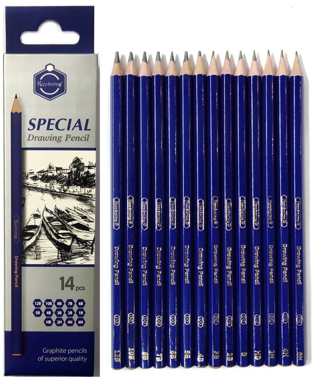 14Pcs Drawing Pencils for Sketching Graphite Pencils