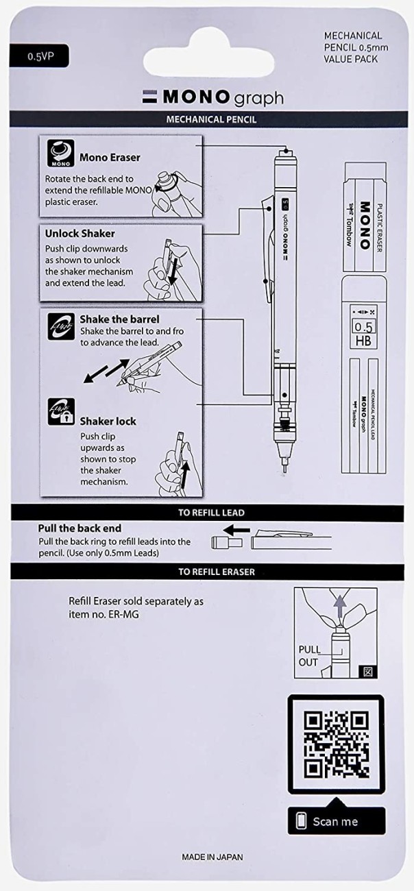 Tombow Mono Graph mg Lead - 0.5mm - HB