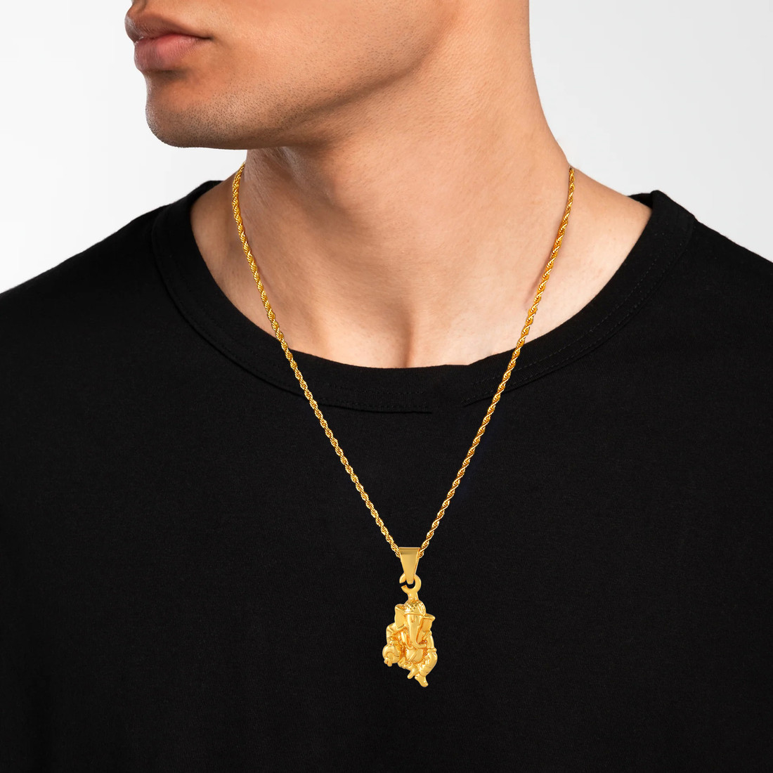 Morvi Gold Micron Lord Ganesh ji Blessing Design with Ganpati