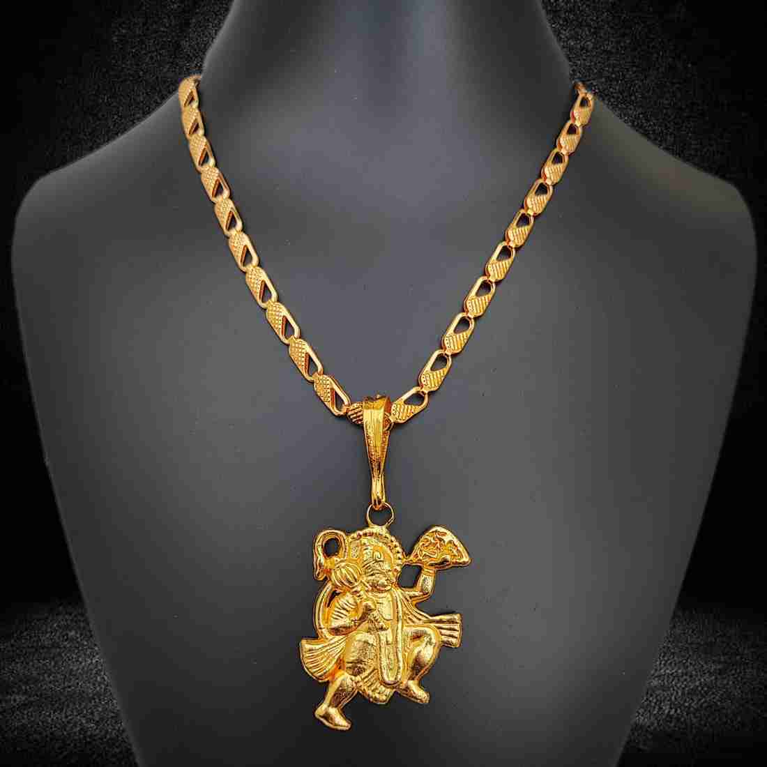 Hanuman Ji pandal Locket with Chain for mens