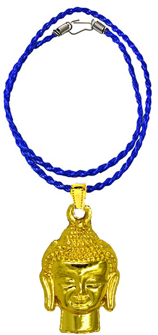 AFH Lord Buddha Face Religious Buddhist Locket with Blue Cord