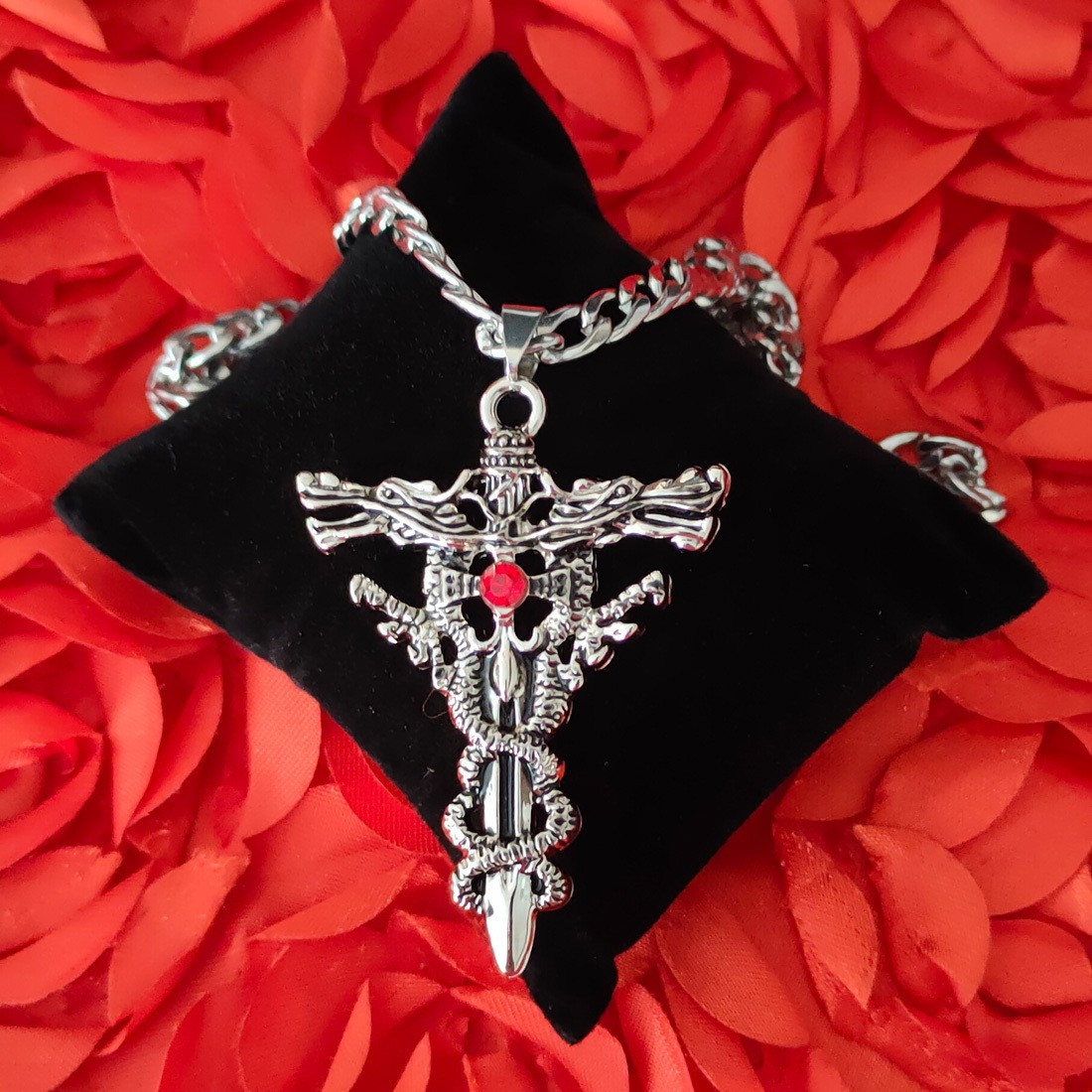 M Men Style Rock Star Jewelry Fancy Fashion Vintage D Sword Dragon