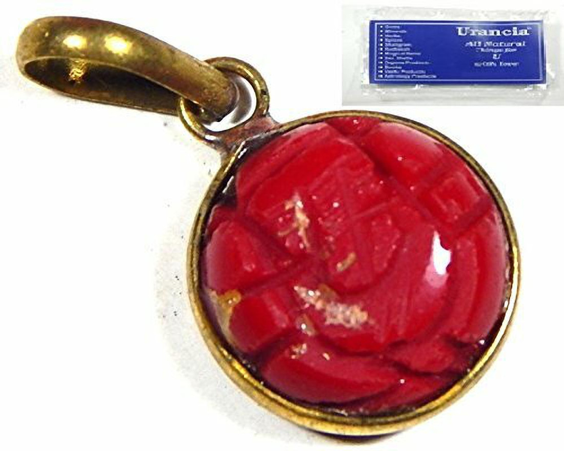 Red coral ganesha hot sale pendant