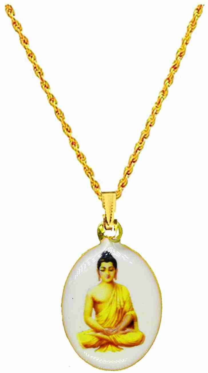 AFH Lord Gautama Buddha Buddhist Pendant Necklace Chain For Men
