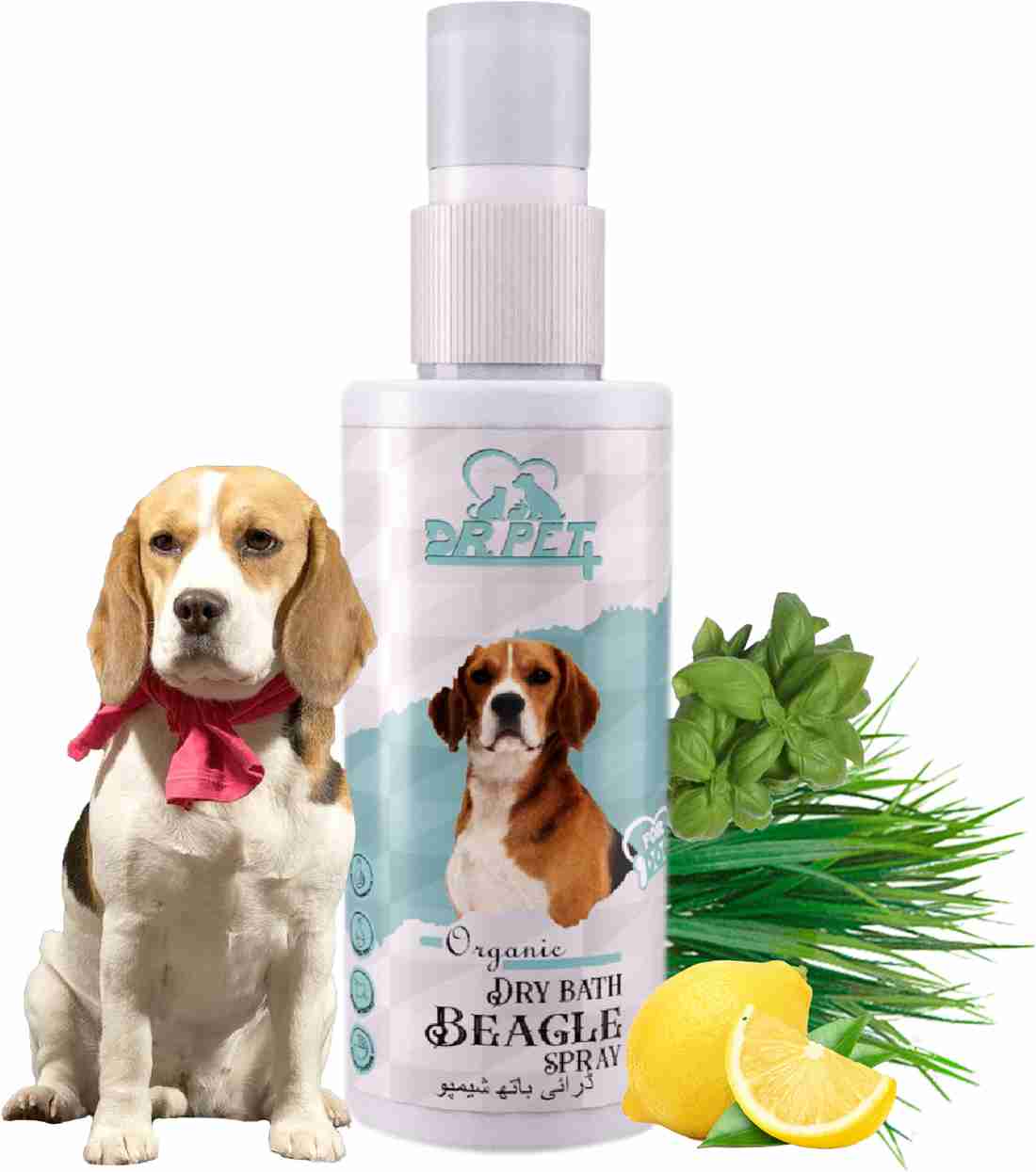 DR PET PLUS Organic Dry Bath Dog Shampoo For Beagle Dog Puppy