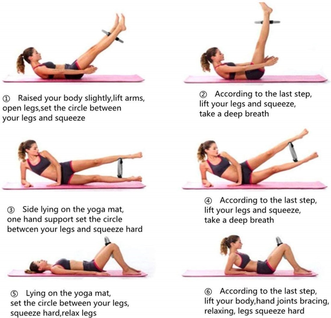 LAFILLETTE Yoga Pilates Fitness Ring For Full Body Toning Thighs