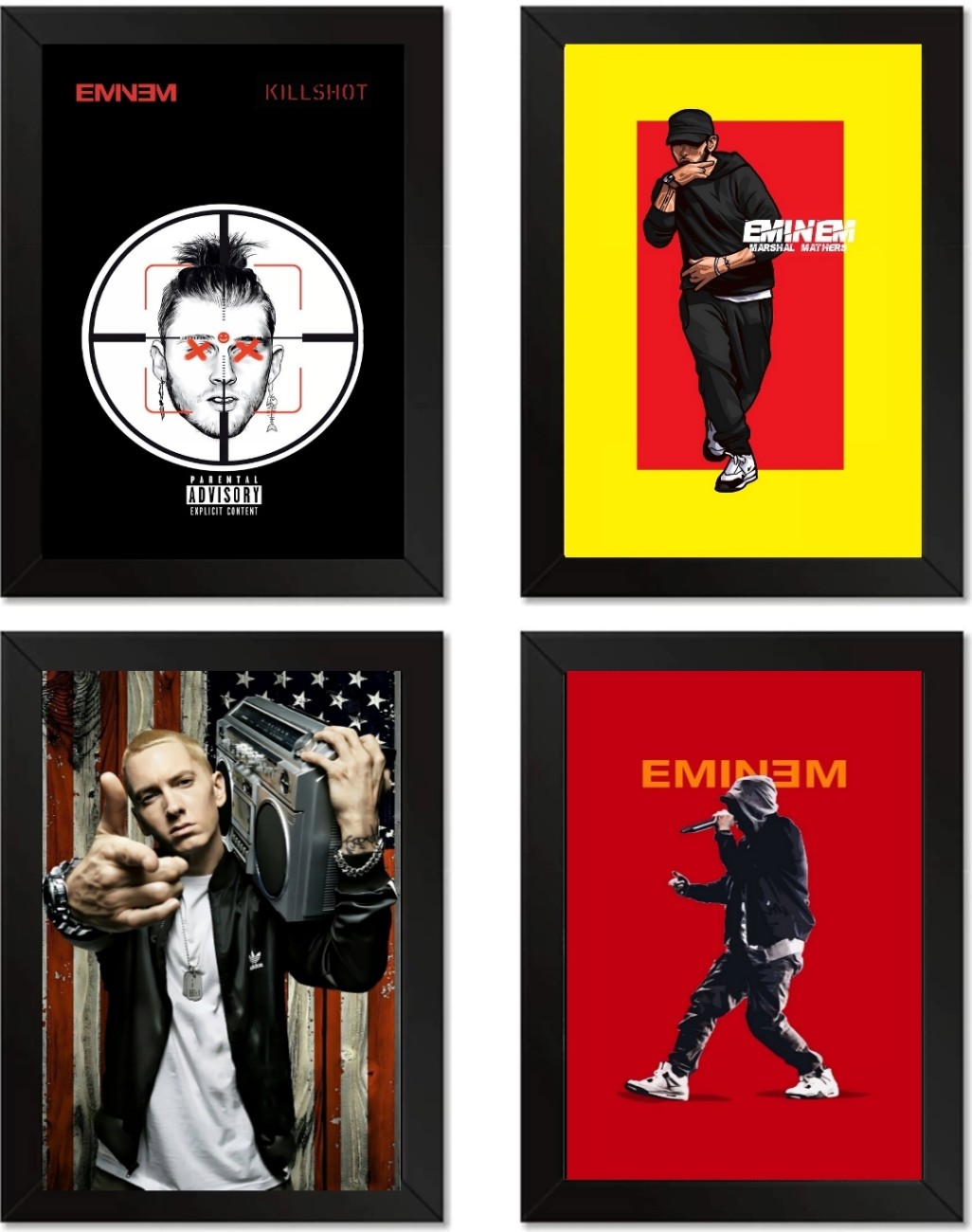 Eminem Poster for Room and wall decor, Poster for room,Wall posters (Pack  of 4) Photographic Paper - Music posters in India - Buy art, film, design,  movie, music, nature and educational paintings/wallpapers