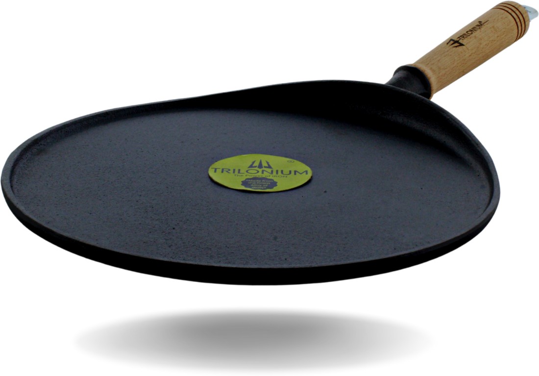 Trilonium Pre-Seasoned Cast Iron Dosa Tawa WHT10 , Diameter 10