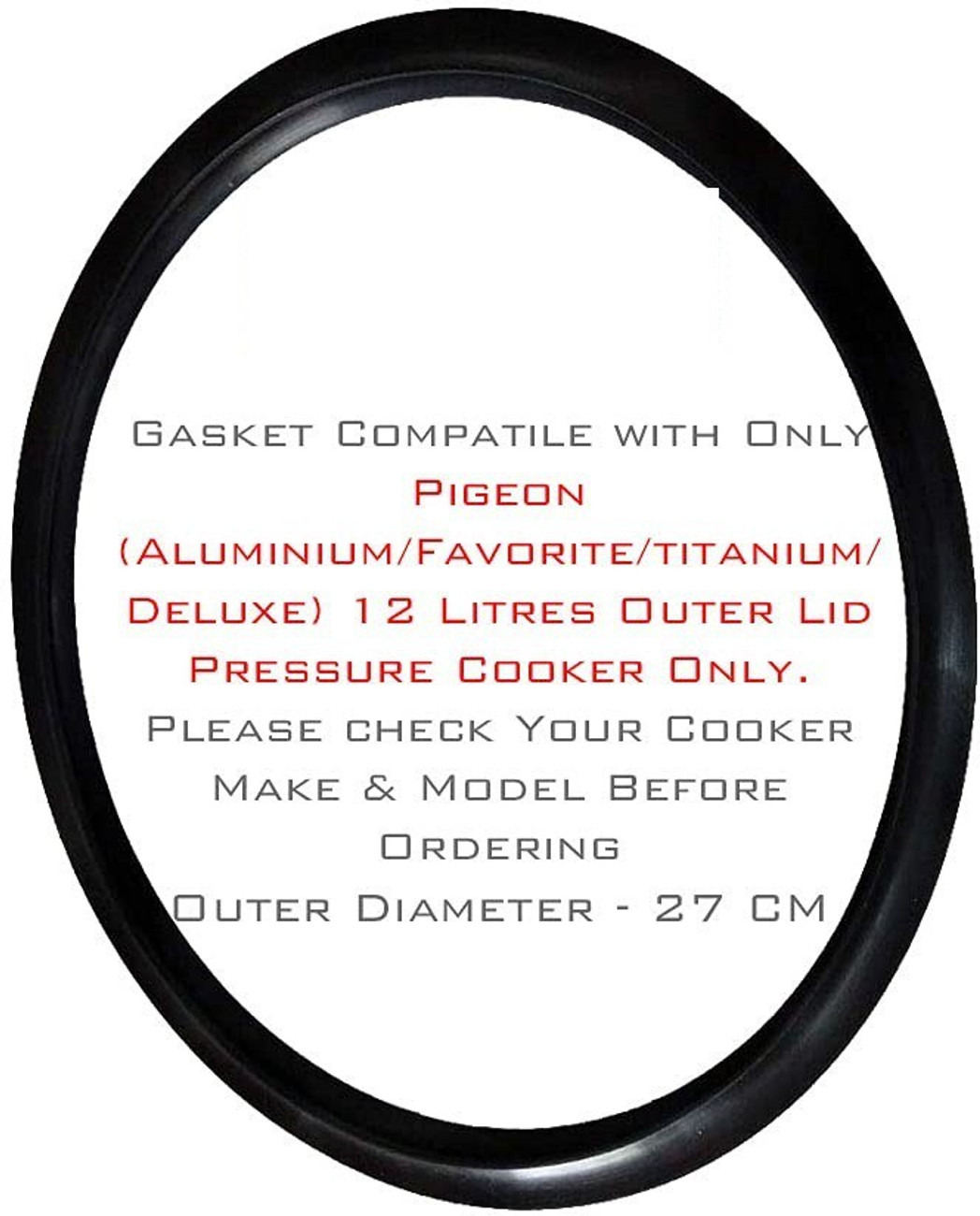 Pigeon aluminium pressure cooker 12 litres outlet
