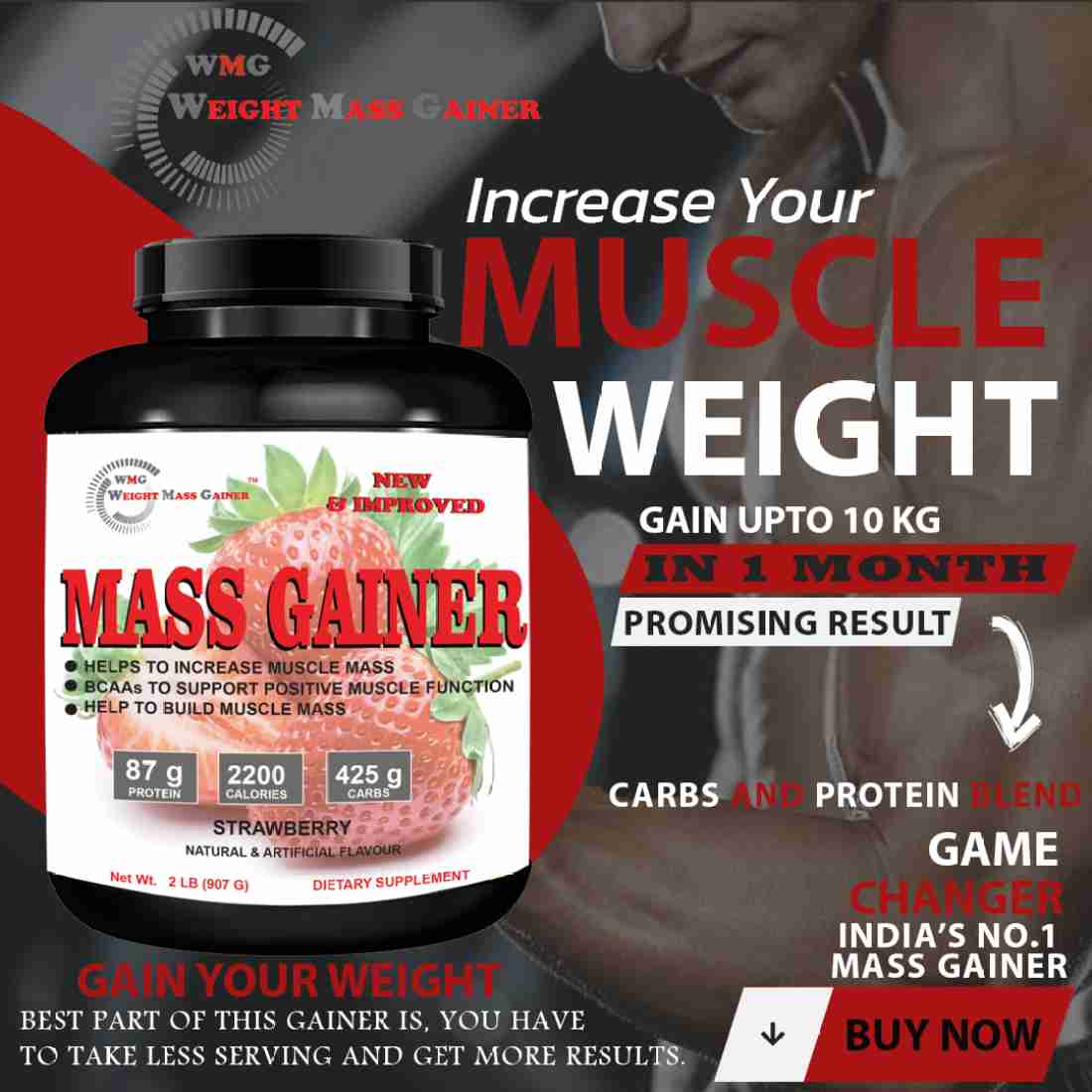 weight mass gainer MASS GAINER 2LB WITH LOADED HIGH CARBS STR