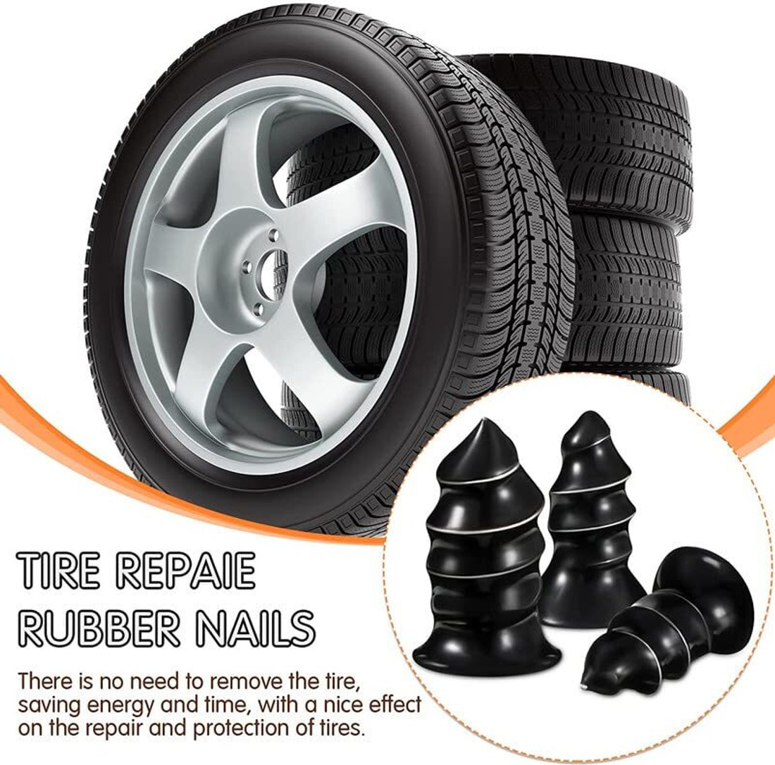 10Pcs Car Vacuum Tyre Repair Nail Tubeless Tyre Repair Rubber Nail For  Motorcycle Self-tire Repair Tire Film Nail Bicycle Repair - AliExpress