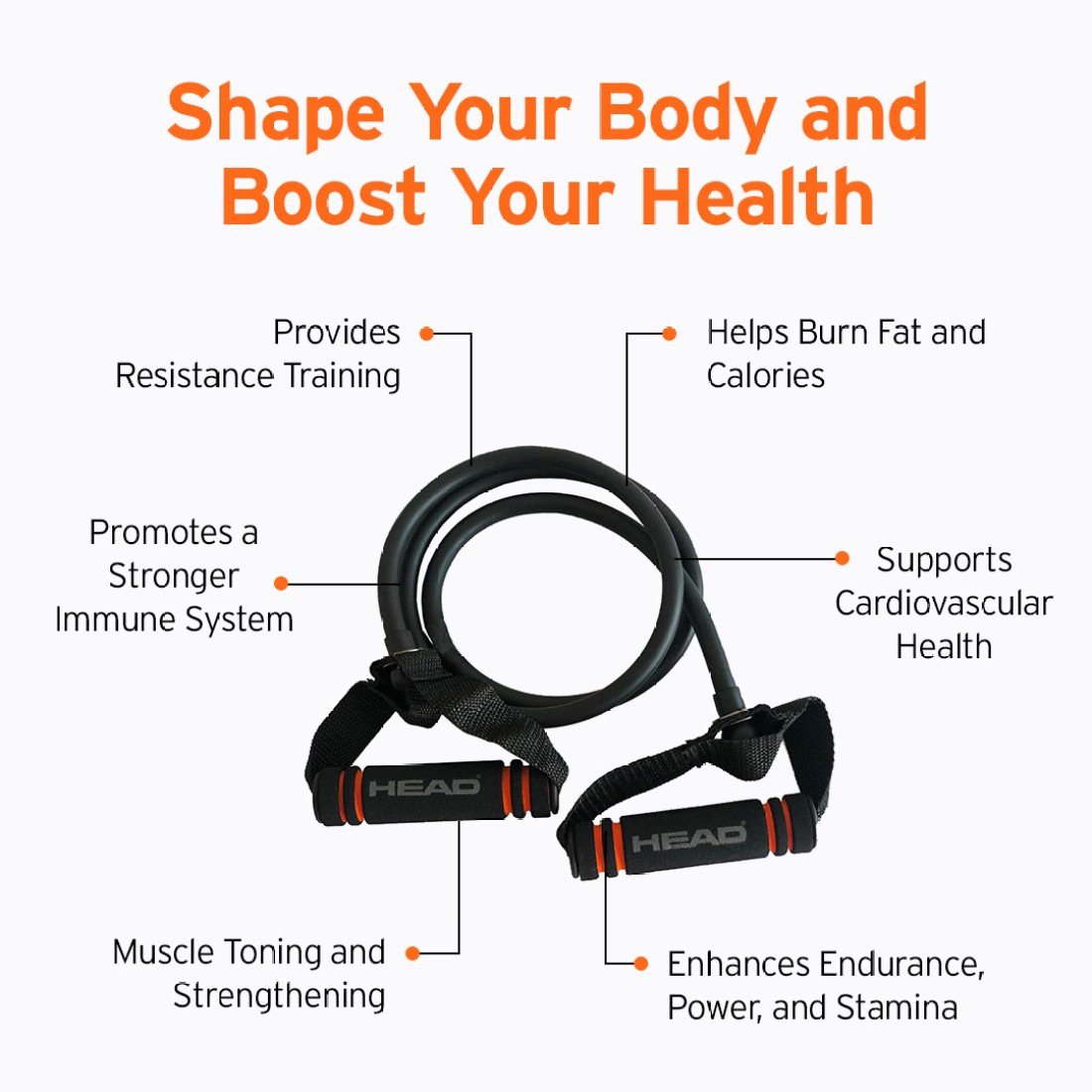 HEAD Power Tube Unbreakable Resistance Band for Exercise