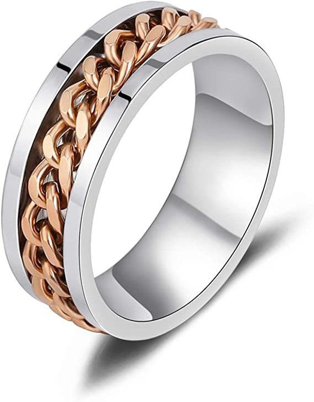 Copper silver sales gold ring