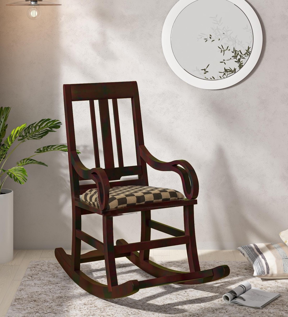 Bhagwant Solid Wood 1 Seater Rocking Chairs Price in India Buy