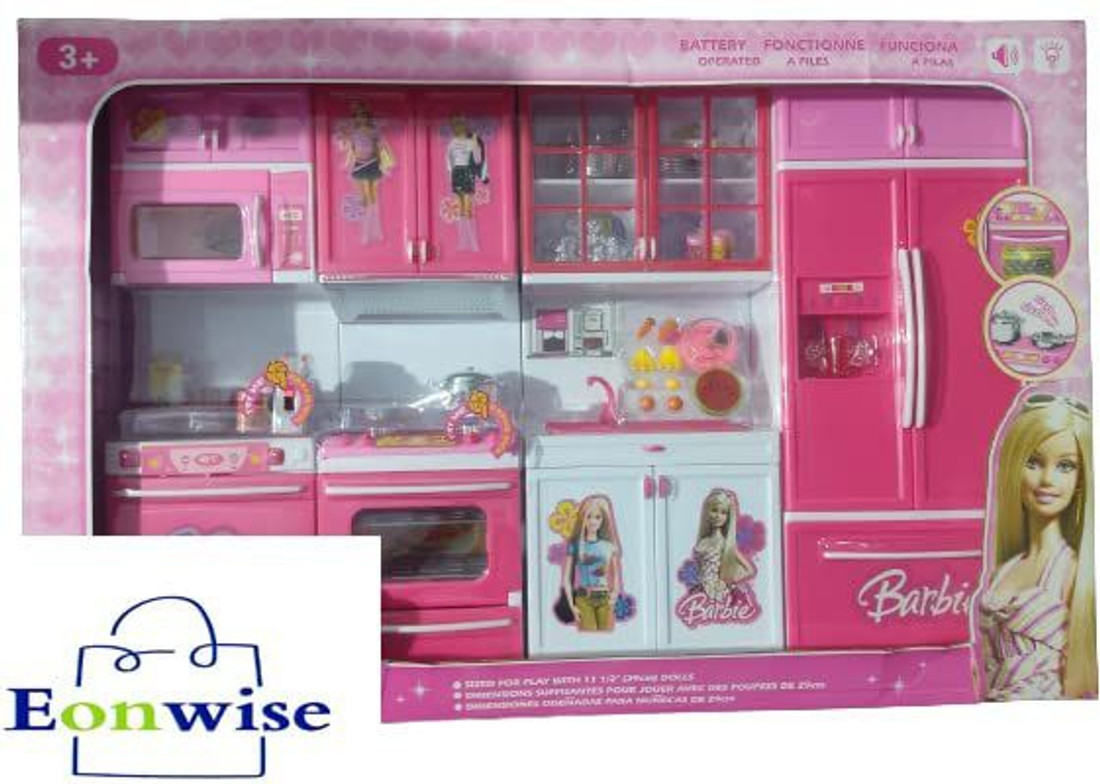 Kitchen set with barbie doll store