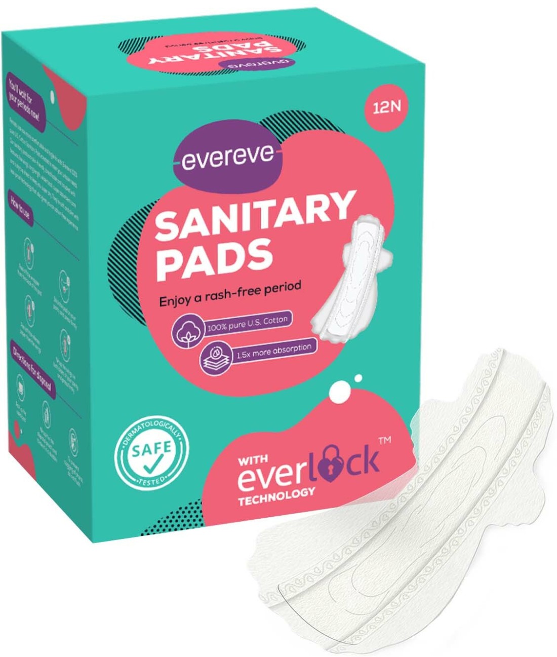 EverEve 100% pure U.S. Cotton Ultra Thin Sanitary Pads, XL Size, Sanitary  Pad, Buy Women Hygiene products online in India