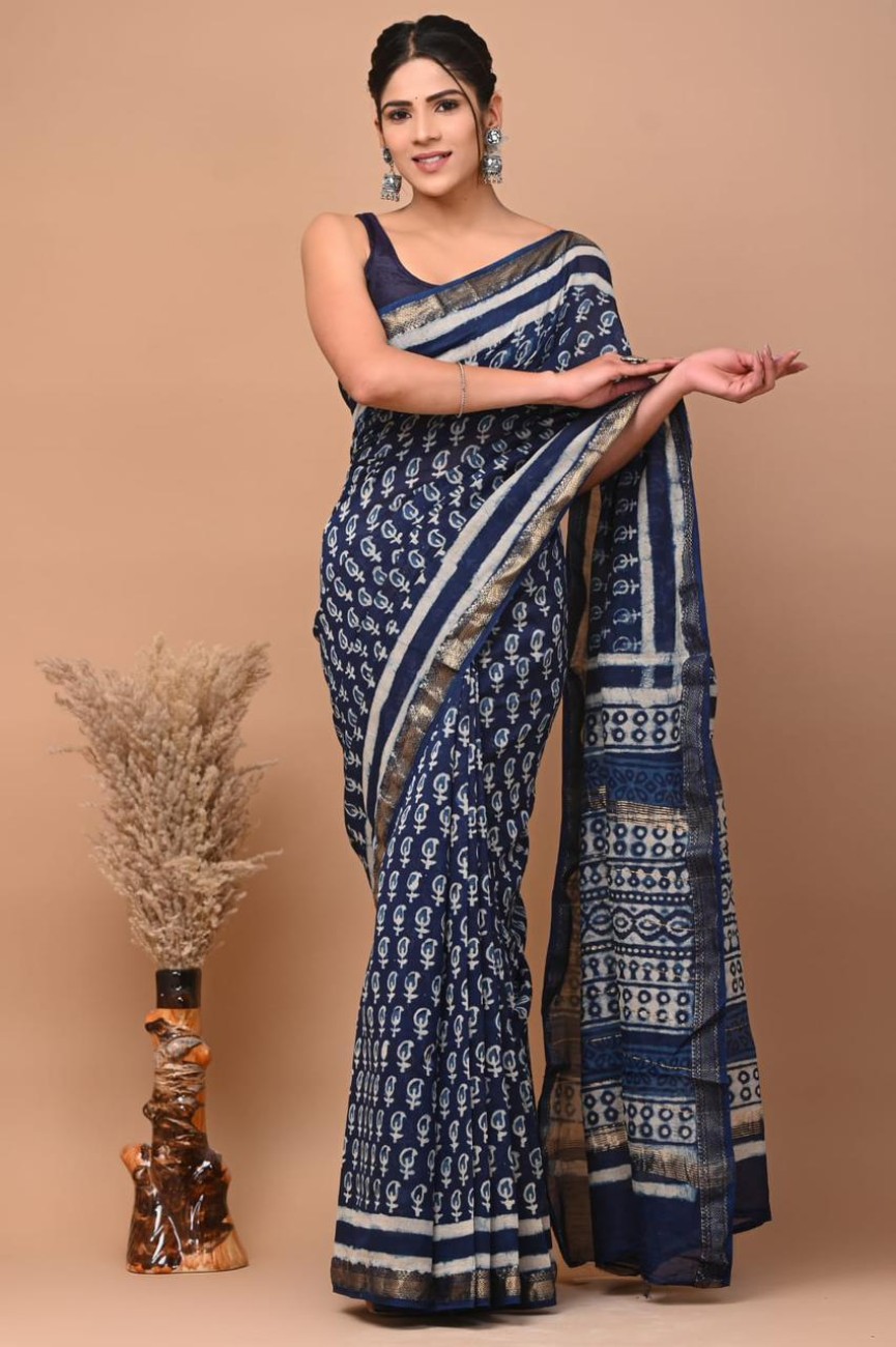 Vijaya - विजया Maheshwari Handloom Silk Saree