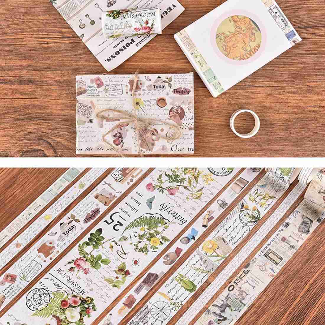  HASTHIP® 20 Rolls Vintage Washi Tape Aesthetic Masking