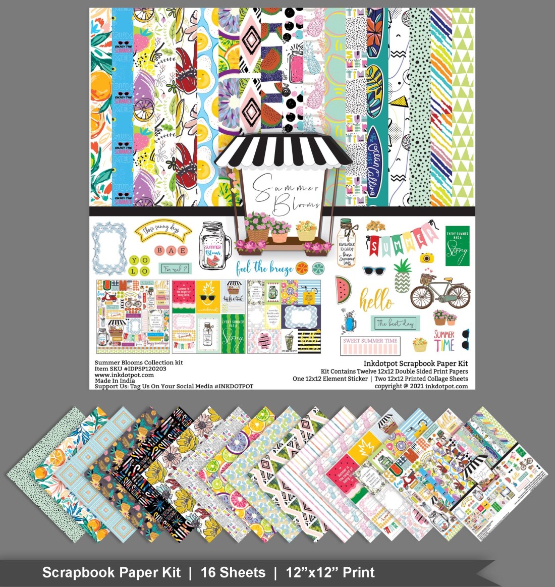 Inkdotpot Party Confetti Theme Collection Double-Sided Scrapbook