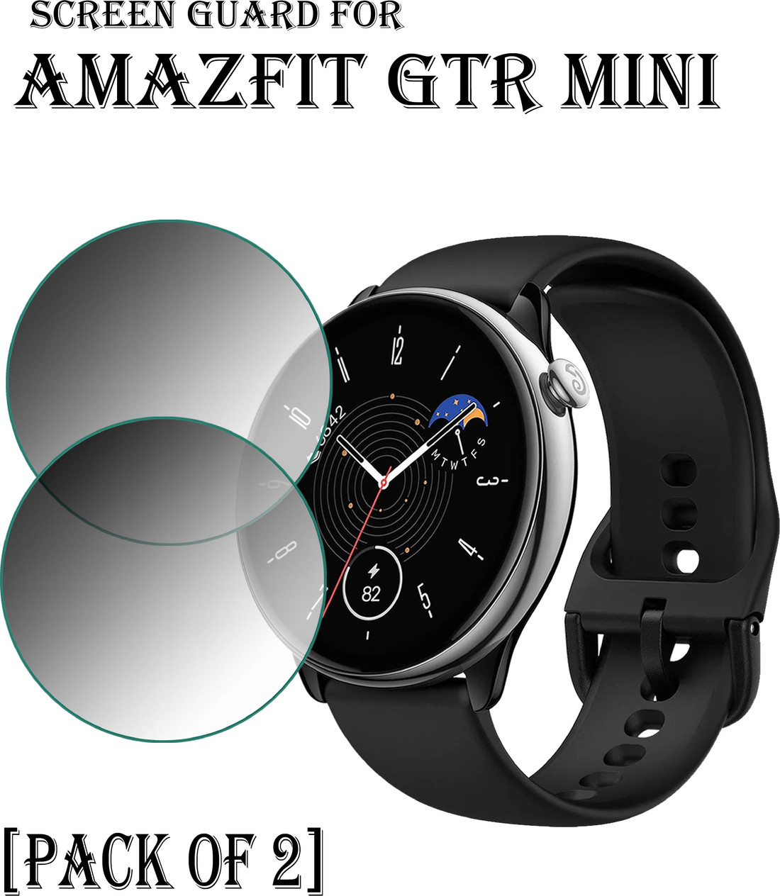 ejzatex Edge To Edge Screen Guard for AMAZFIT GTR MINI SMARTWATCH