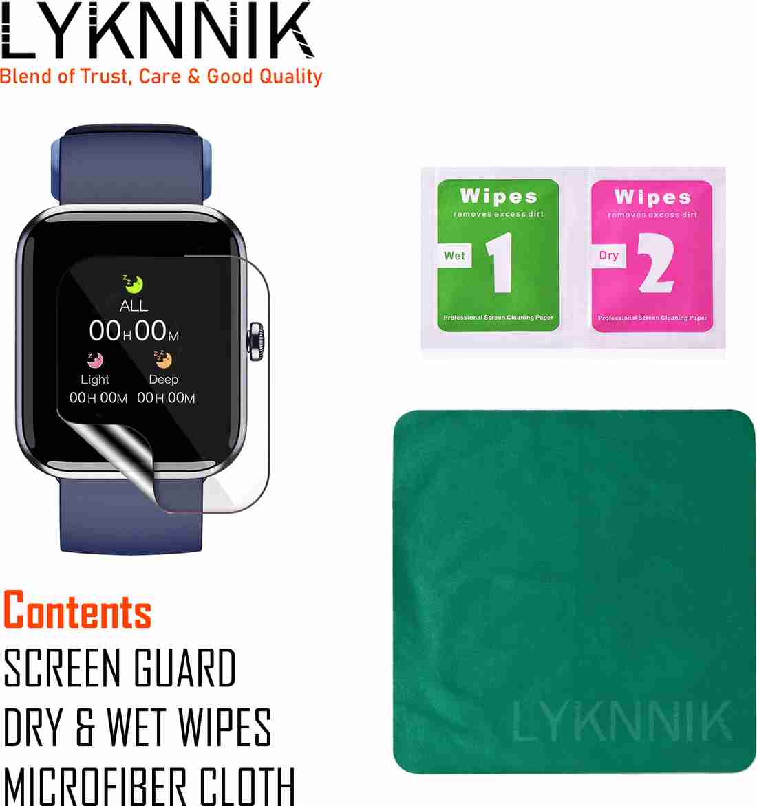 LYKNNIK Screen Guard for FOSSL FTW1145 Q Smartwatch LYKNNIK