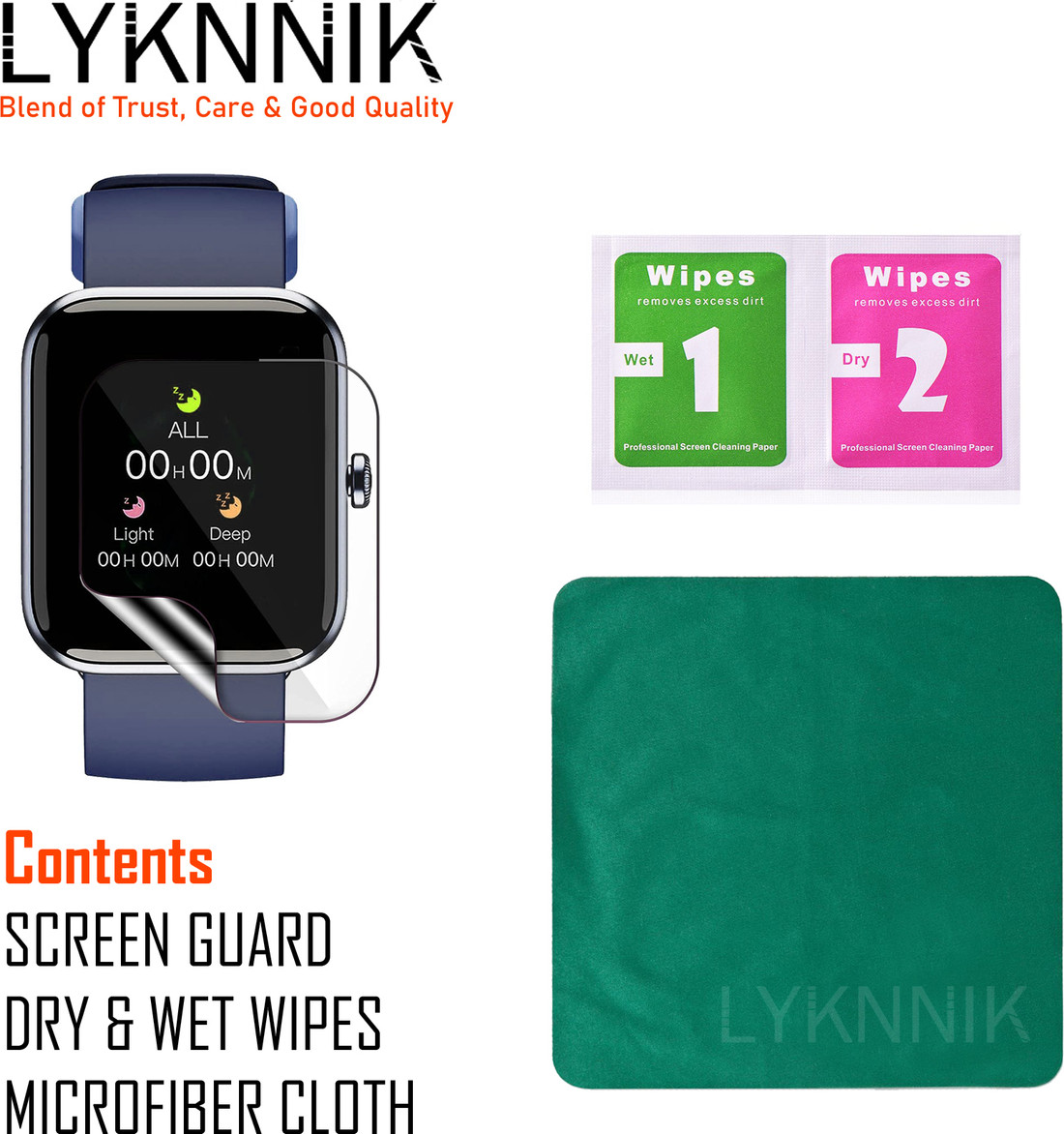 LYKNNIK Screen Guard for FOSSL FTW1145 Q Smartwatch LYKNNIK