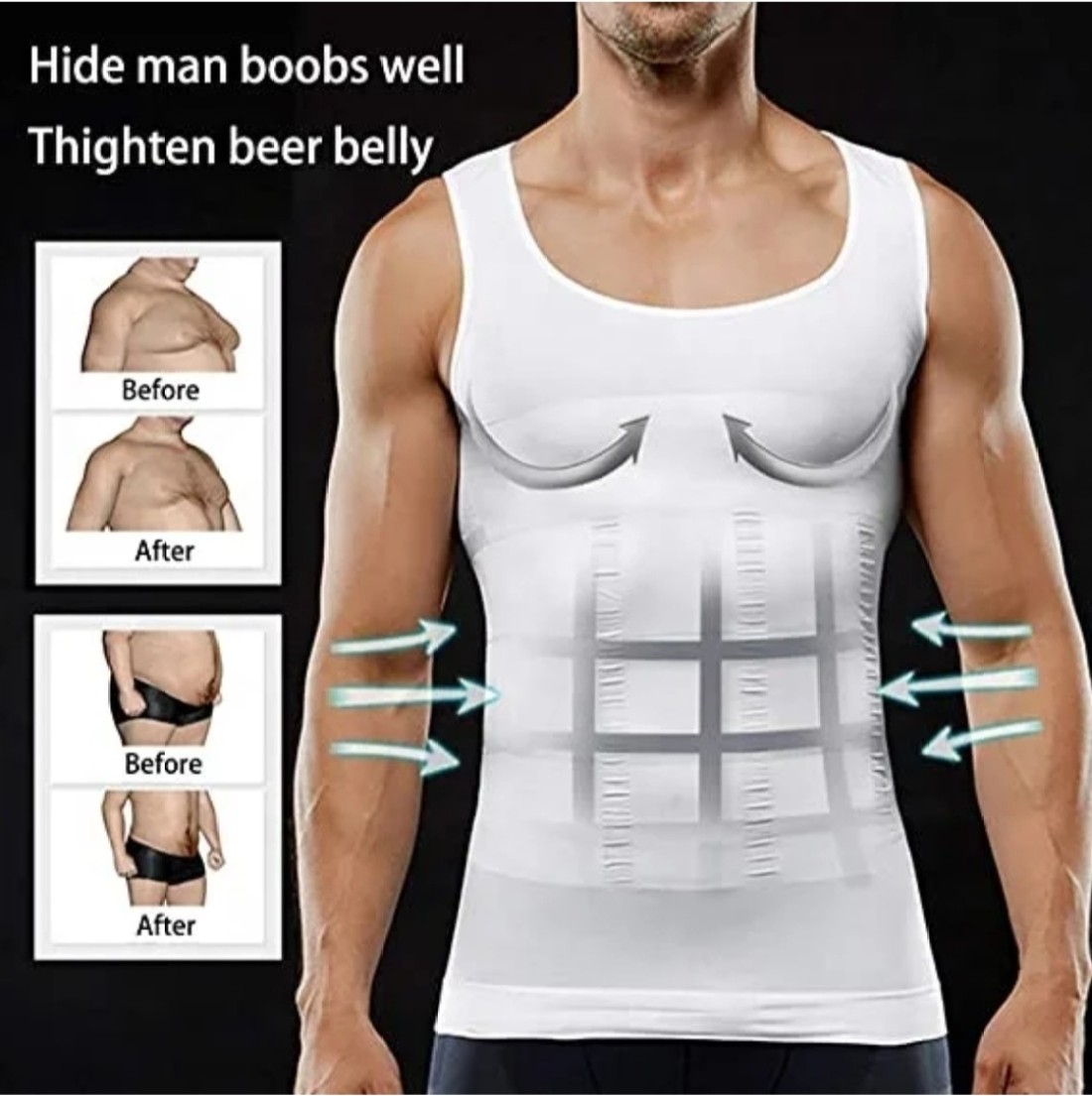 FITOLYM Slim fit Vest For Men, Men Shapewear Vest